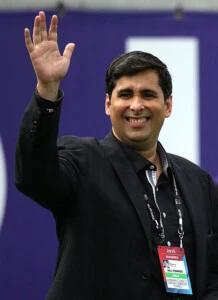 ORLANDO, FL - MARCH 08:  Orlando team owners Flavio Augusto da Silva (L) and Phil Rawlins wave to fans prior to a MLS soccer match between the New York City FC and the Orlando City SC at the Orlando Citrus Bowl on March 8, 2015 in Orlando, Florida. This was the first game for both teams and the final score was 1-1. (Photo by Alex Menendez/Getty Images)