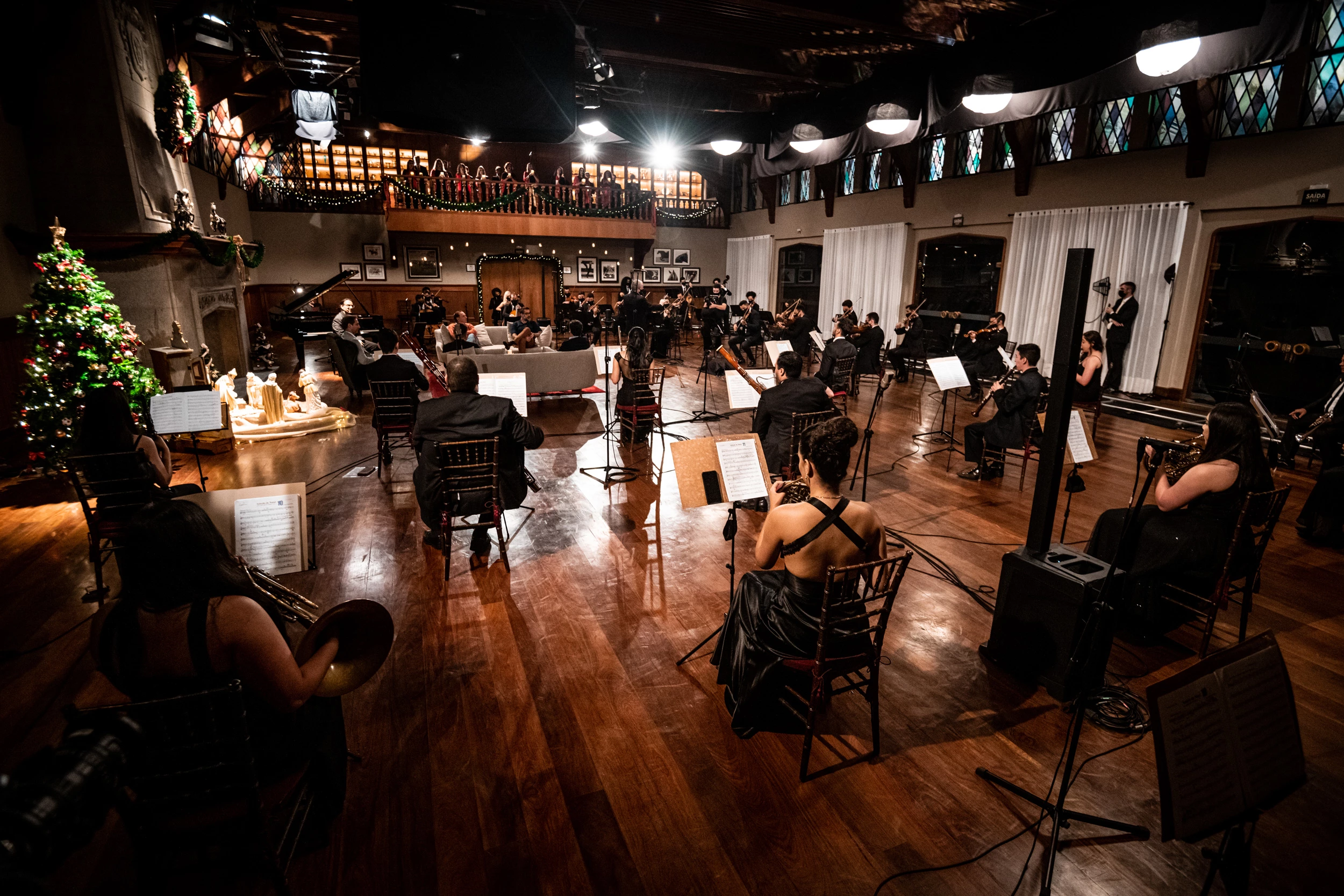 Gravações do Especial de Natal 2020 da Brasil Paralelo.