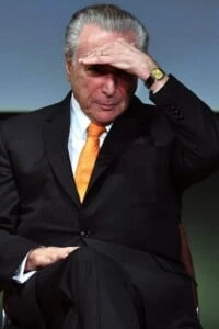 Brazilian President Michel Temer gestures during an Investment Forum in Sao Paulo, Brazil on May 30, 2017. / AFP PHOTO / NELSON ALMEIDA        (Photo credit should read NELSON ALMEIDA/AFP/Getty Images)