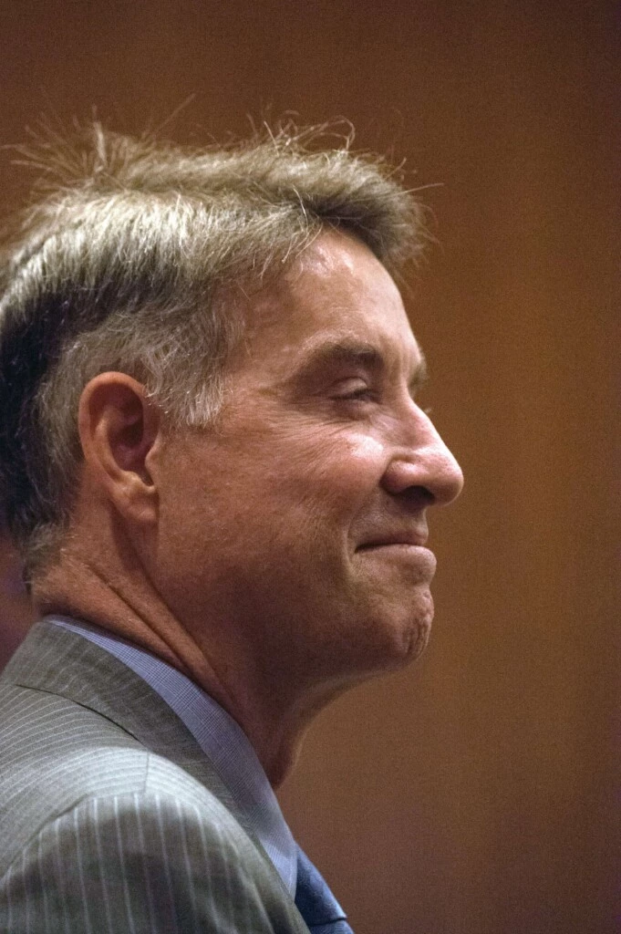 Brazilian businessman Eike Batista, once Brazil's richest man, attends the first day of his trial for alleged insider trading in Rio de Janeiro, Brazil, on November 18, 2014. AFP PHOTO / YASUYOSHI CHIBA (Photo credit should read YASUYOSHI CHIBA/AFP/Getty Images)