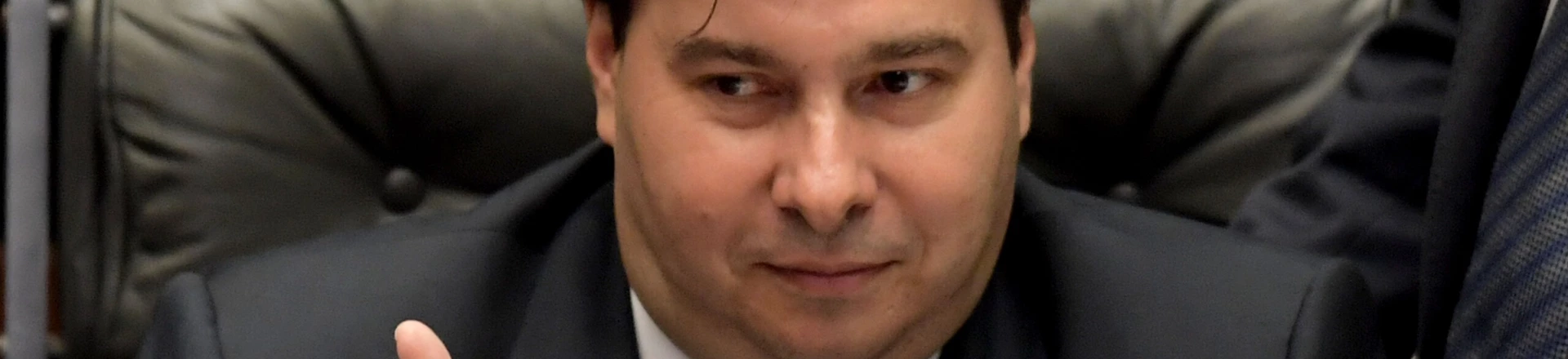 The president of Brazil's Chamber of Deputies Rodrigo Maia gestures during the session that will decide whether or not to impeach the former president of the lower house, Eduardo Cunha, in Brasilia on September 12, 2016. / AFP / EVARISTO SA (Photo credit should read EVARISTO SA/AFP/Getty Images) The president of Brazil's Chamber of Deputies Rodrigo Maia gestures during the session that will decide whether or not to impeach the former president of the lower house, Eduardo Cunha, in Brasilia on September 12, 2016. / AFP / EVARISTO SA (Photo credit should read EVARISTO SA/AFP/Getty Images)