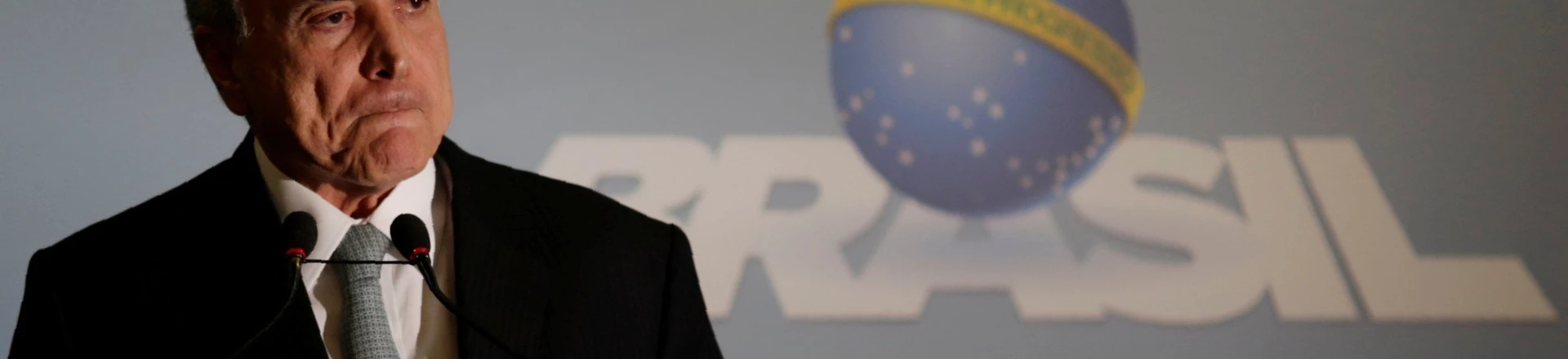 Brazil's President Michel Temer speaks at the Planalto Palace in Brasilia, Brazil, May 18, 2017. REUTERS/Ueslei Marcelino ORG XMIT: BRA107 Brazil's President Michel Temer speaks at the Planalto Palace in Brasilia, Brazil, May 18, 2017. REUTERS/Ueslei Marcelino ORG XMIT: BRA107