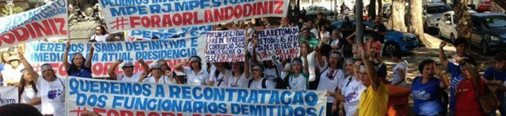 Protesto contra Orlando Diniz na Zona Sul do Rio. Protesto contra Orlando Diniz na Zona Sul do Rio.