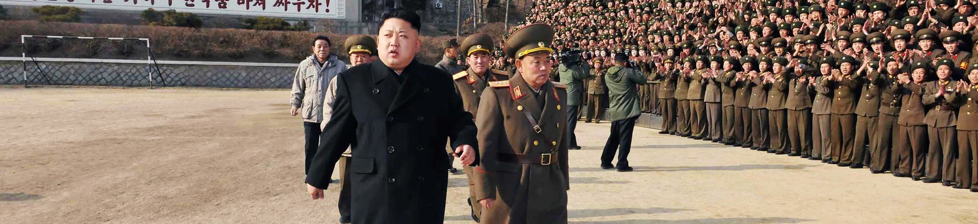 This undated picture released from North Korea's official Korean Central News Agency (KCNA) on January 12, 2014 shows North Korean leader Kim Jong-Un (front L) inspecting the command of Korean People's Army (KPA) Unit 534. AFP PHOTO / KCNA via KNS REPUBLIC OF KOREA OUT THIS PICTURE WAS MADE AVAILABLE BY A THIRD PARTY. AFP CAN NOT INDEPENDENTLY VERIFY THE AUTHENTICITY, LOCATION, DATE AND CONTENT OF THIS IMAGE. THIS PHOTO IS DISTRIBUTED EXACTLY AS RECEIVED BY AFP ---EDITORS NOTE--- RESTRICTED TO EDITORIAL USE - MANDATORY CREDIT "AFP PHOTO / KCNA VIA KNS" - NO MARKETING NO ADVERTISING CAMPAIGNS - DISTRIBUTED AS A SERVICE TO CLIENTS (Photo credit should read KNS/AFP/Getty Images) This undated picture released from North Korea's official Korean Central News Agency (KCNA) on January 12, 2014 shows North Korean leader Kim Jong-Un (front L) inspecting the command of Korean People's Army (KPA) Unit 534. AFP PHOTO / KCNA via KNS REPUBLIC OF KOREA OUT THIS PICTURE WAS MADE AVAILABLE BY A THIRD PARTY. AFP CAN NOT INDEPENDENTLY VERIFY THE AUTHENTICITY, LOCATION, DATE AND CONTENT OF THIS IMAGE. THIS PHOTO IS DISTRIBUTED EXACTLY AS RECEIVED BY AFP ---EDITORS NOTE--- RESTRICTED TO EDITORIAL USE - MANDATORY CREDIT "AFP PHOTO / KCNA VIA KNS" - NO MARKETING NO ADVERTISING CAMPAIGNS - DISTRIBUTED AS A SERVICE TO CLIENTS (Photo credit should read KNS/AFP/Getty Images)