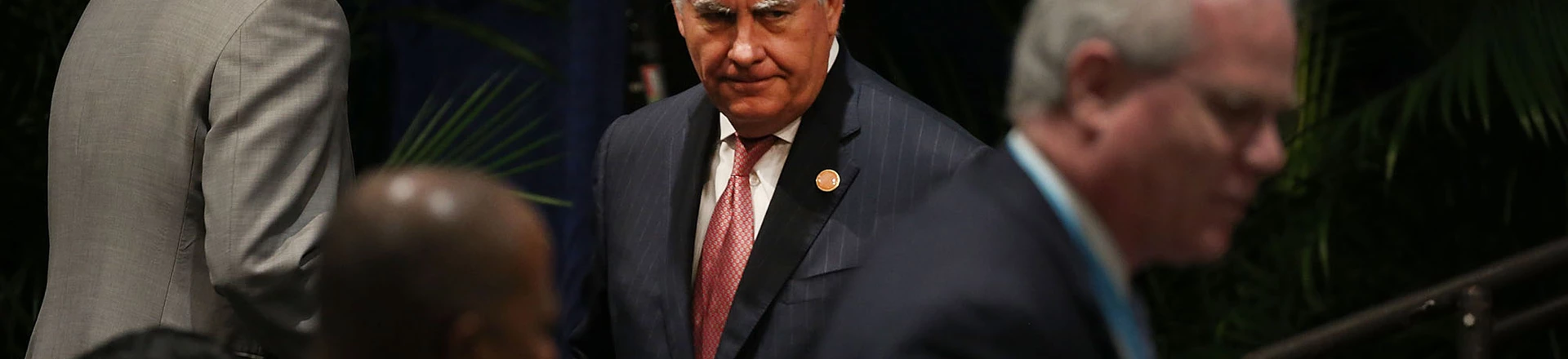 MIAMI, FL - JUNE 15: Secretary of State Rex Tillerson attends the Conference on Prosperity and Security in Central America at the Florida International University on June 15, 2017 in Miami, Florida. The conferance brought together government and business leaders from the United States, Mexico, Central America, and other countries to address the economic, security, and governance challenges and opportunities in El Salvador, Guatemala, and Honduras. (Photo by Joe Raedle/Getty Images) MIAMI, FL - JUNE 15: Secretary of State Rex Tillerson attends the Conference on Prosperity and Security in Central America at the Florida International University on June 15, 2017 in Miami, Florida. The conferance brought together government and business leaders from the United States, Mexico, Central America, and other countries to address the economic, security, and governance challenges and opportunities in El Salvador, Guatemala, and Honduras. (Photo by Joe Raedle/Getty Images)