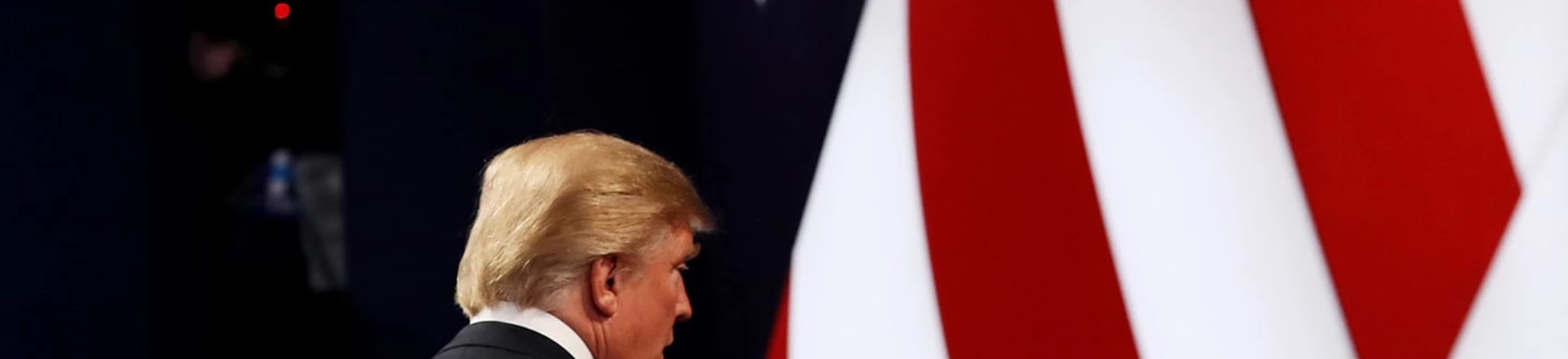 LAS VEGAS, NV - OCTOBER 19: Republican presidential nominee Donald Trump walks off stage after the third U.S. presidential debate at the Thomas & Mack Center on October 19, 2016 in Las Vegas, Nevada. Tonight is the final debate ahead of Election Day on November 8. (Photo by Drew Angerer/Getty Images) LAS VEGAS, NV - OCTOBER 19: Republican presidential nominee Donald Trump walks off stage after the third U.S. presidential debate at the Thomas & Mack Center on October 19, 2016 in Las Vegas, Nevada. Tonight is the final debate ahead of Election Day on November 8. (Photo by Drew Angerer/Getty Images)