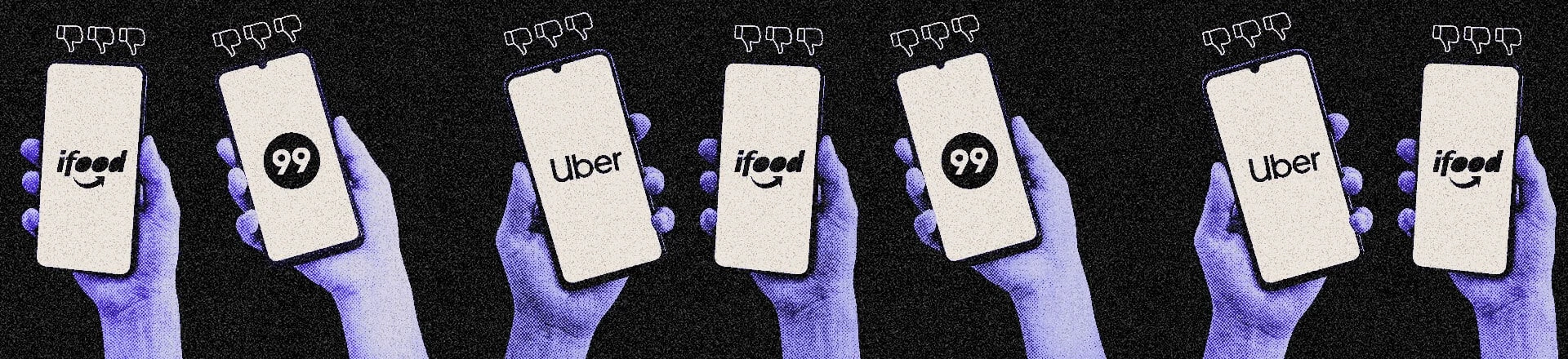 Uber, 99 e iFood ganham nota zero em avaliação de trabalho justo Uber, 99 e iFood ganham nota zero em avaliação de trabalho justo